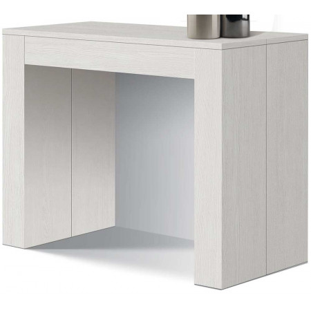 2368  Tavolo consolle allungabile, piano in melaminico rovere, olmo perlato, bianco, o cemento