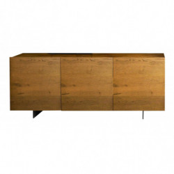 2295  Mobile credenza a 3 ante impiallacciato rovere nodato finito grano
