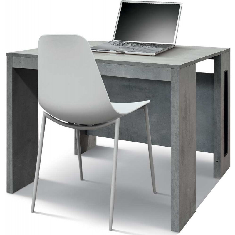 2370  Tavolo consolle allungabile, piano in melaminico grigio cemento