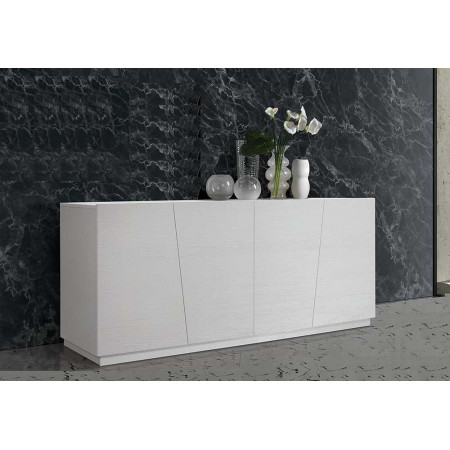 copy of copy of 2285 Wall console - extending table, white, cement, or durmast wood melamine top
