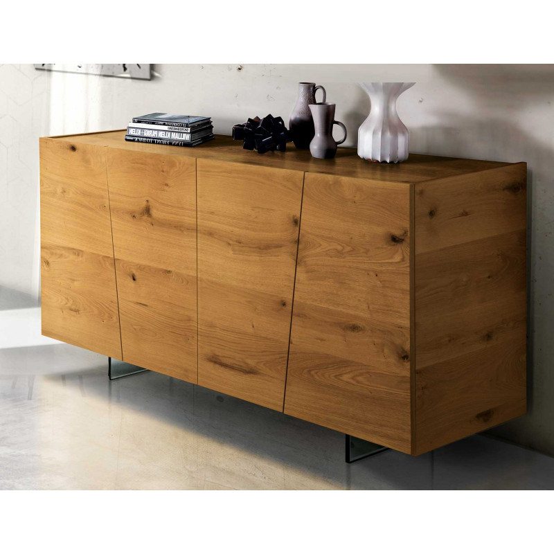 2188 Mobile credenza in rovere nodato spazzolato finitura naturale