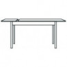2190 Extending table with metal base and durmast wood melamine top