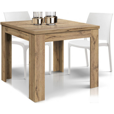 2406  Tavolo a libro con gambe in legno e piano in melaminico rovere