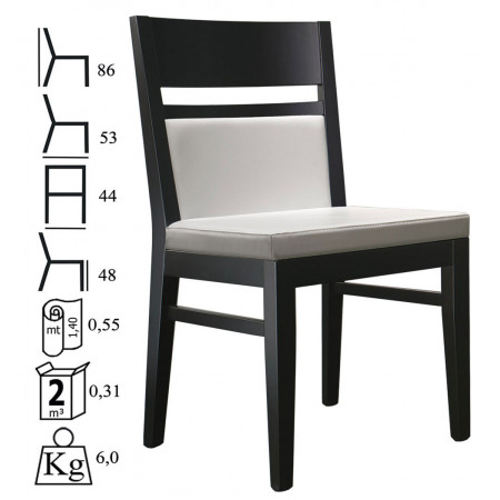 529 Sedia in faggio grezza o finita, finiture a scelta