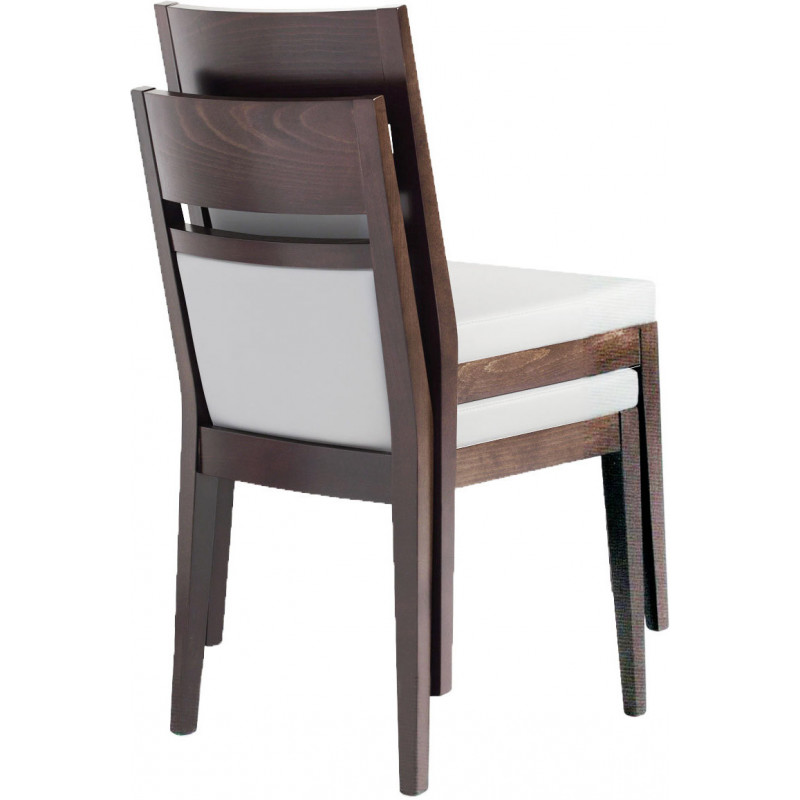 529/I  Sedia impilabile in faggio grezza o finita, finiture a scelta