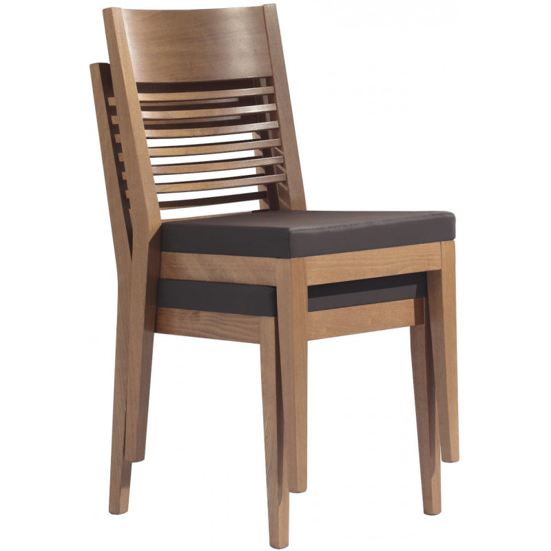 542/3Q  Raw or finished beech or durmast wood chair, finishing to choice