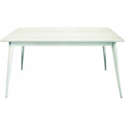2198 Brushed fir wood extending table , white, natural, two tone colours
