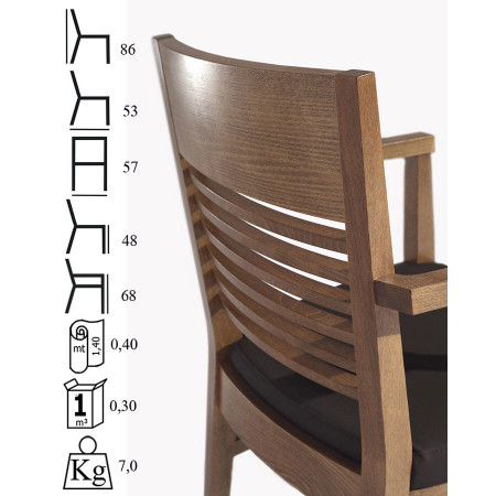 546C Raw or finished beech wood chair, finishing to choice
