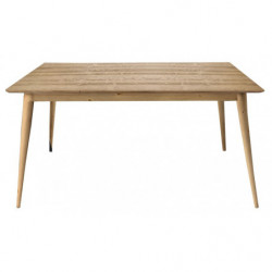2198 Brushed fir wood extending table , white, natural, two tone colours