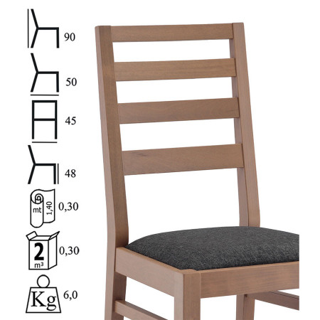 561  Raw or finished beech or durmast wood chair, finishing to choice