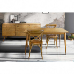 2198 Tavolo in abete spazzolato con piano in massello