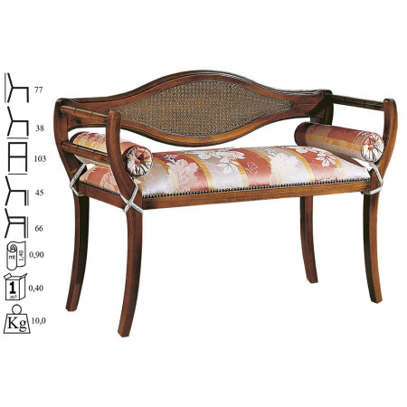 578/PV  Sofa in raw or finished beech, finishes of your choice