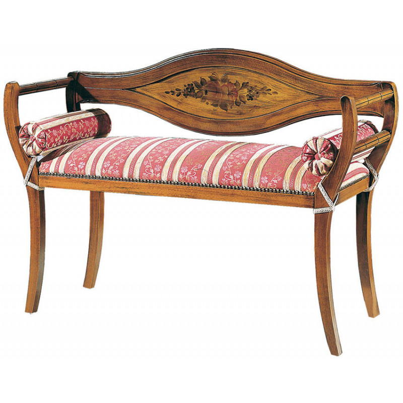 578/D  Divanetto in faggio grezzo o finito, finiture a scelta