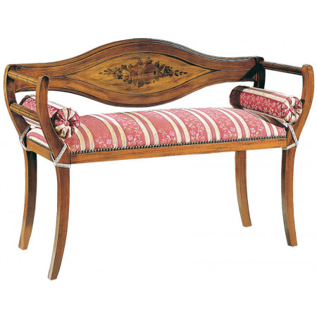 578/D  Divanetto in faggio grezzo o finito, finiture a scelta