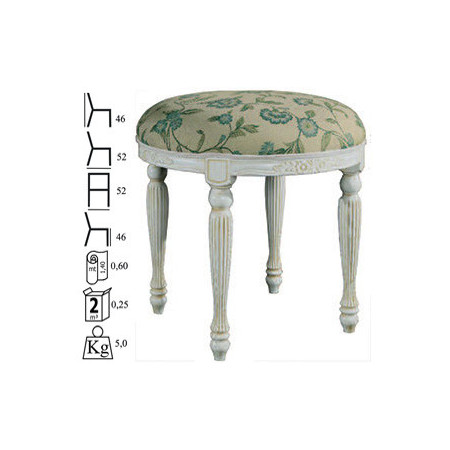 580/O - 580/R  Stool in raw or finished beech, finishes of your choice