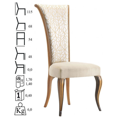 586/A  Raw or finished beech wood chair, finishings to choice