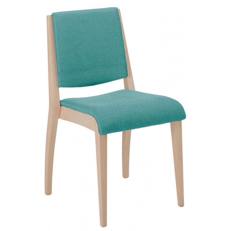 587/T  Sedia capotavola impilabile in faggio grezza o finita, finiture a scelta