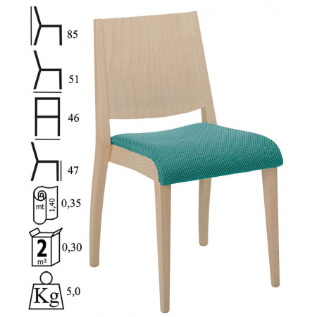 587/T  Raw or finished beech wood stacking chair , finishings to choice