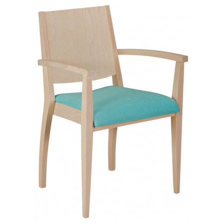 587LT/C  Raw or finished beech wood armchair , finishings to choice