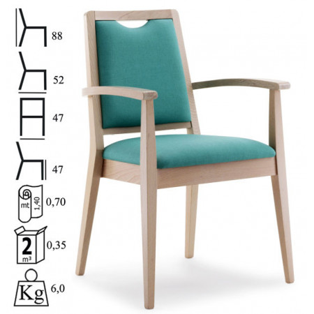 590/C  Raw or finished beech wood chair, finishing to choice