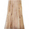 2203 Table with lamellar solid durmast wood top natural finished