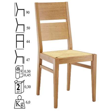 613  Raw or finished beech or durmast wood chair, finishing to choice