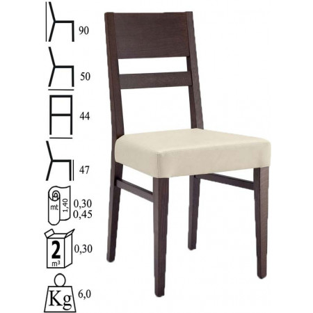 614  Sedia in faggio o rovere grezza o finita, finiture a scelta