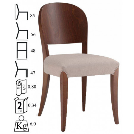 662  Raw or finished beech wood chair, finishings to choice