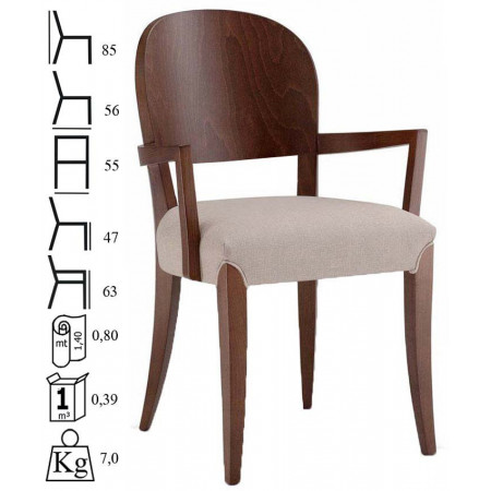 662/C  Raw or finished beech wood chair, finishings to choice