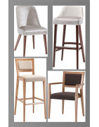 Modern, contemporary wooden chairs